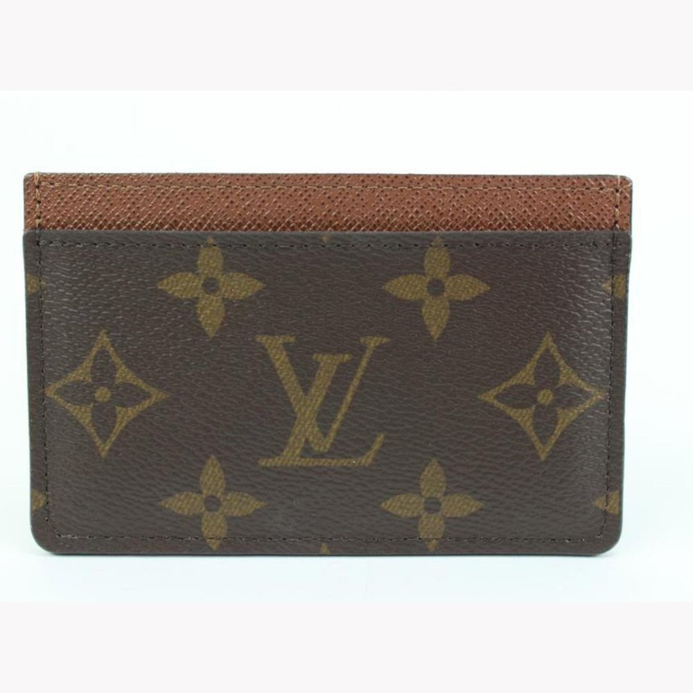 Louis Vuitton Monogram Porte Cartes Card Holder Wallet Case 53lk322s